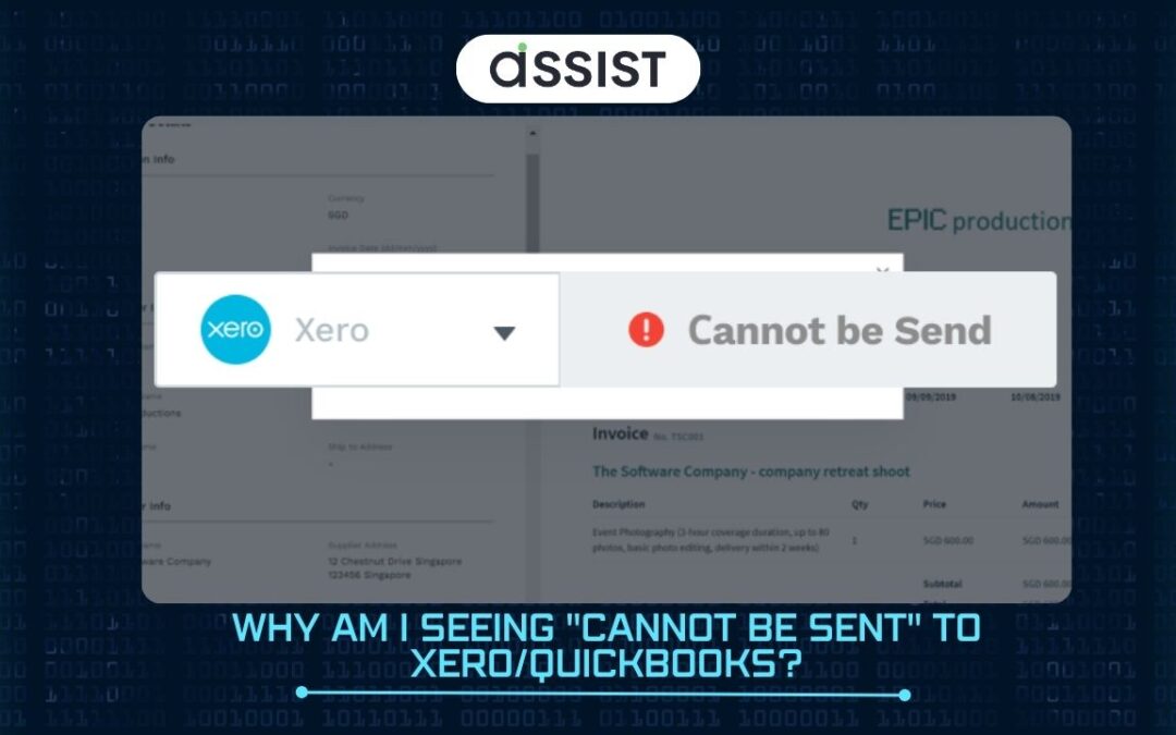 Why do I see “cannot be send” to Xero/QuickBooks?